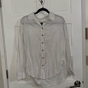 Universal threads white button down shirt